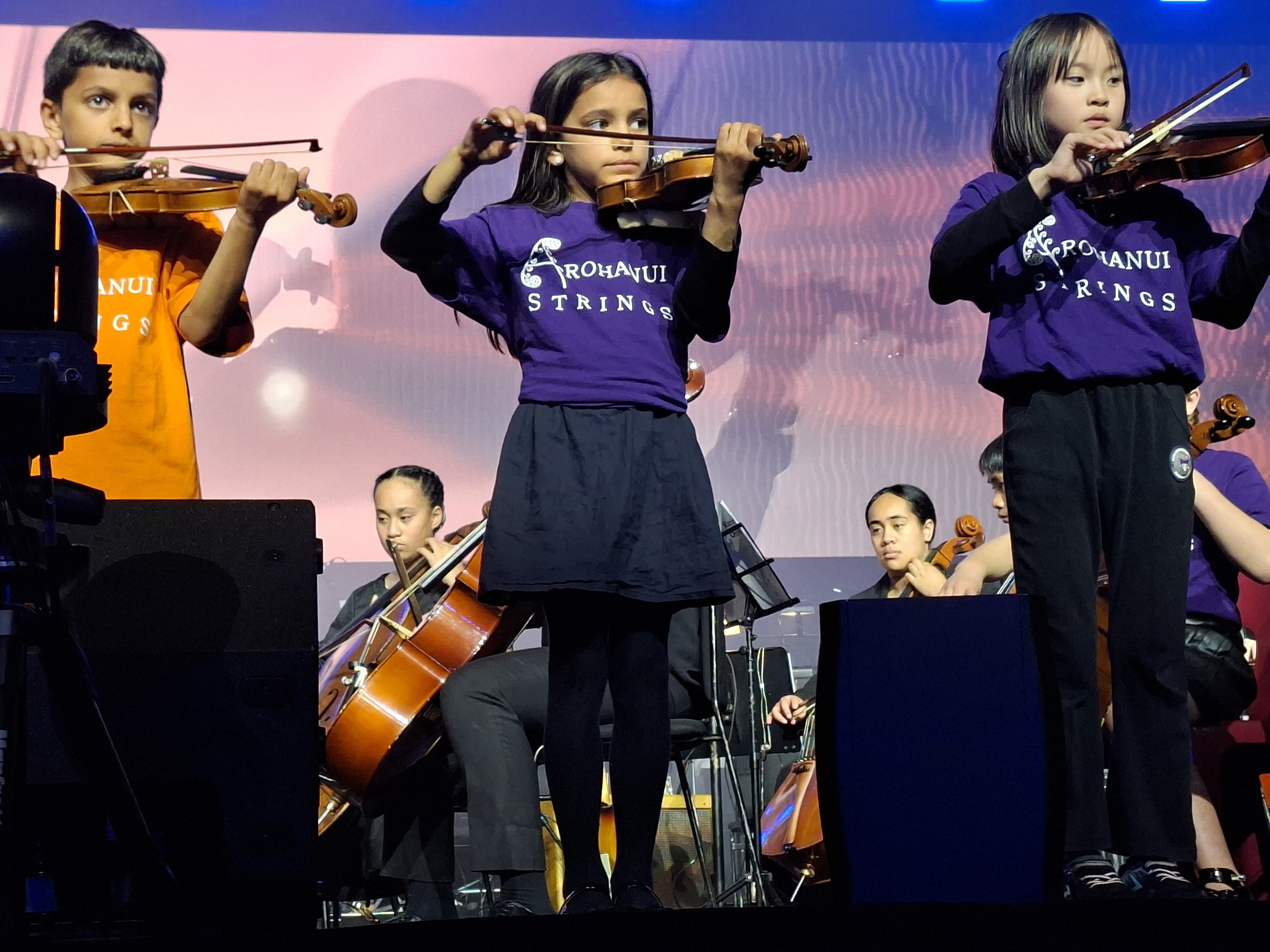 Arohanui Strings musicians at Symphony in the Hutt